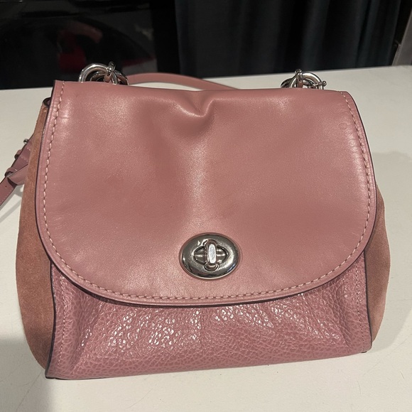 Coach Handbags - Coach Pink Leather Crossbody Bag
